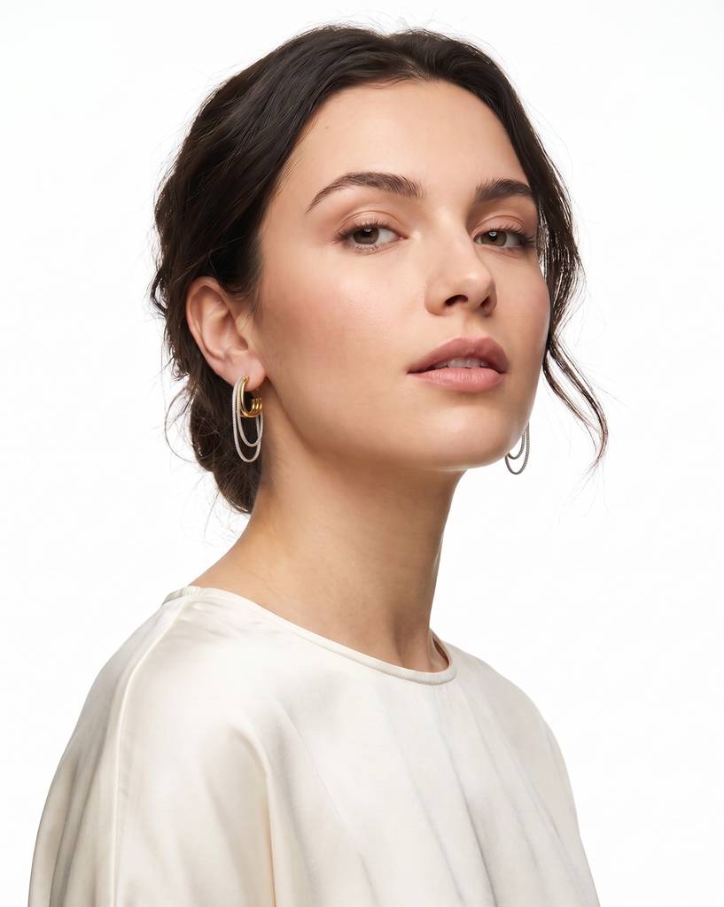 Carlton London Dual Tone Multi Loop J-Hoop