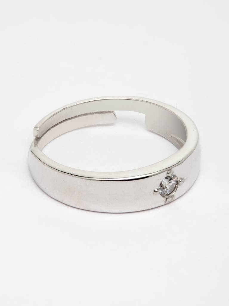 Pure 925 Sterling Silver Classic Adjustable Ring Gift For Men And Boys : CSCPLR7_M