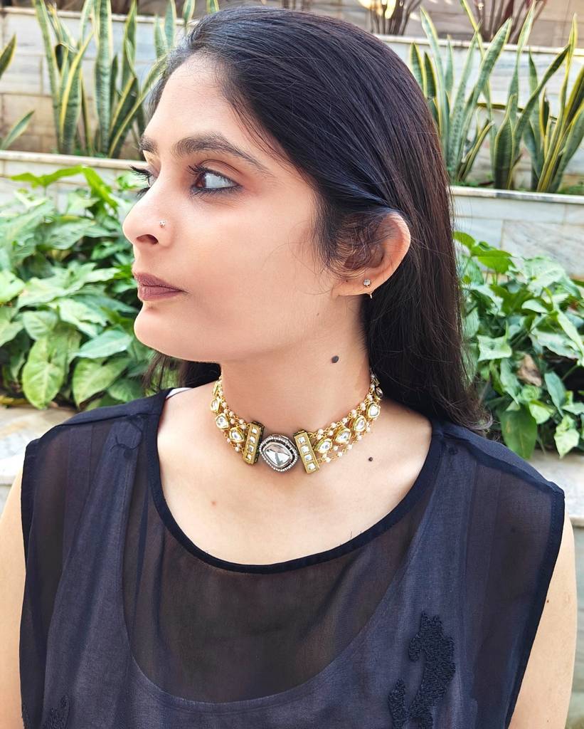Alankar Polki Chokar Necklace : DRJ11616H