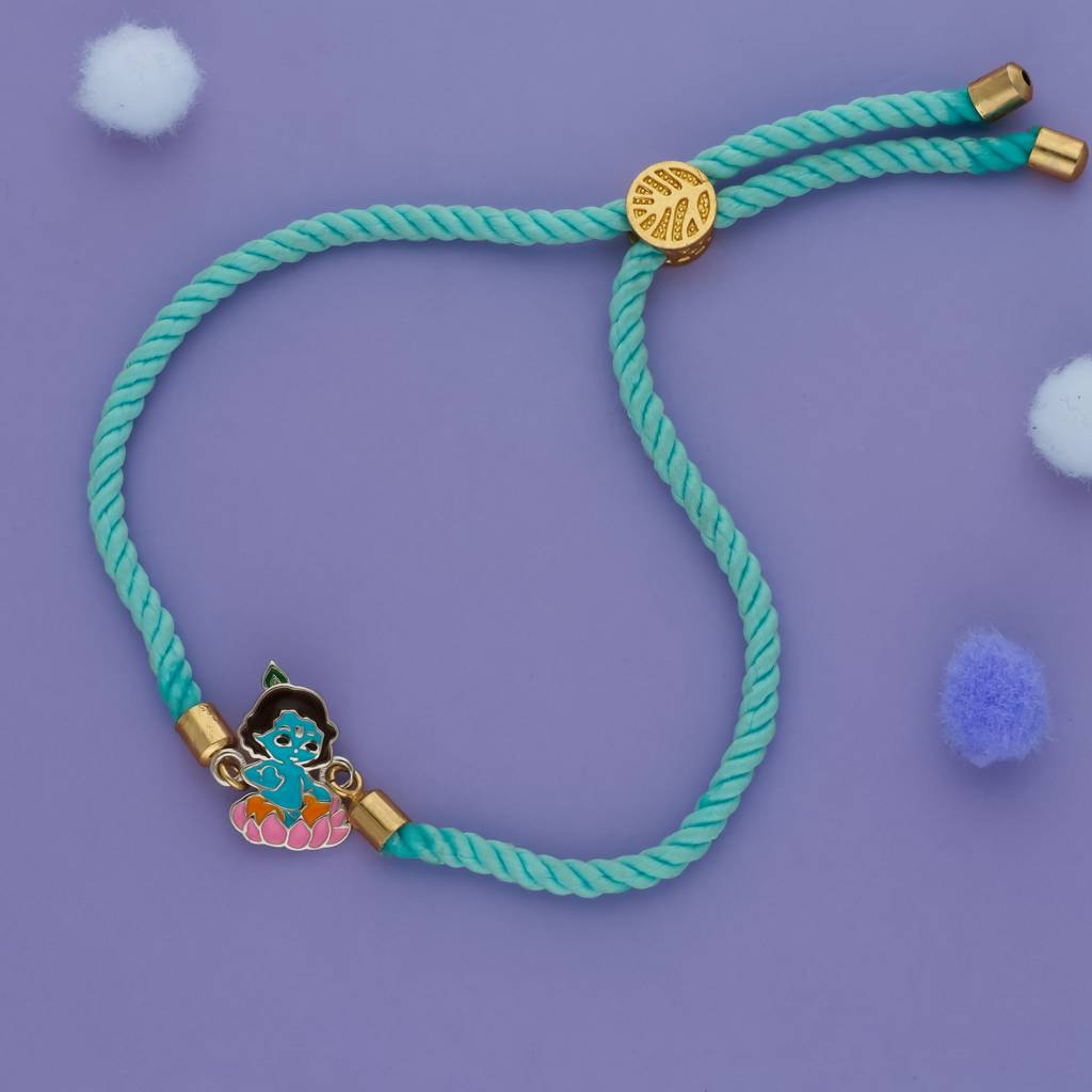 Iyal Little Krishna 925 Sterling Silver Kids Rakhi : KR-RA-RH-F-119-S