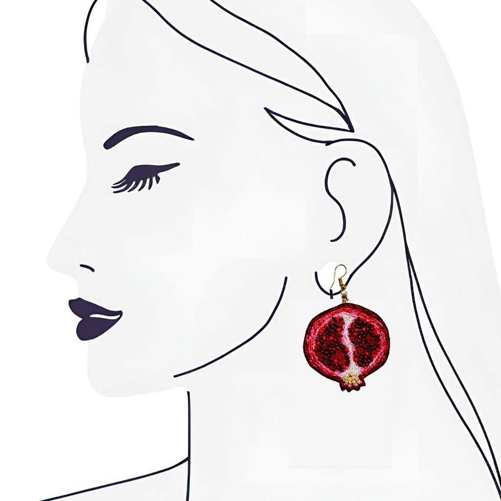 Pomegranate Handmade Bead Earring : ERS001