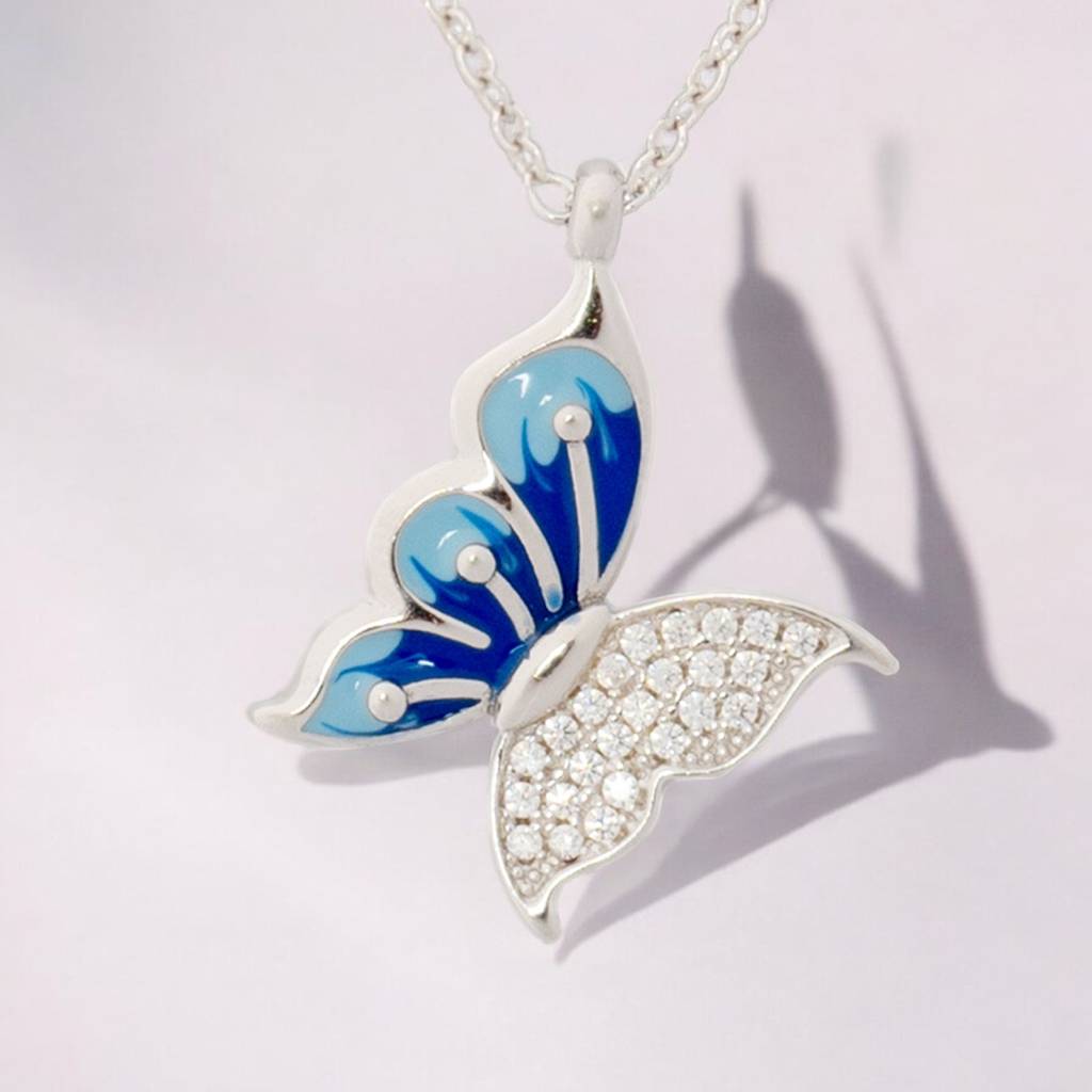 925 Silver Butterfly Necklace : HP-NK-PSS-04