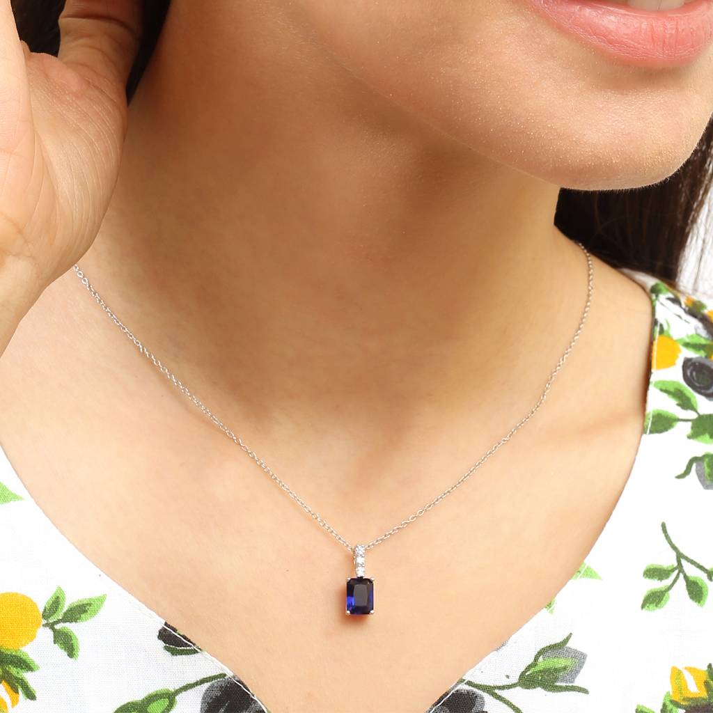 Iski Uski 925 Sterling Silver Mishi Sapphire Pendant