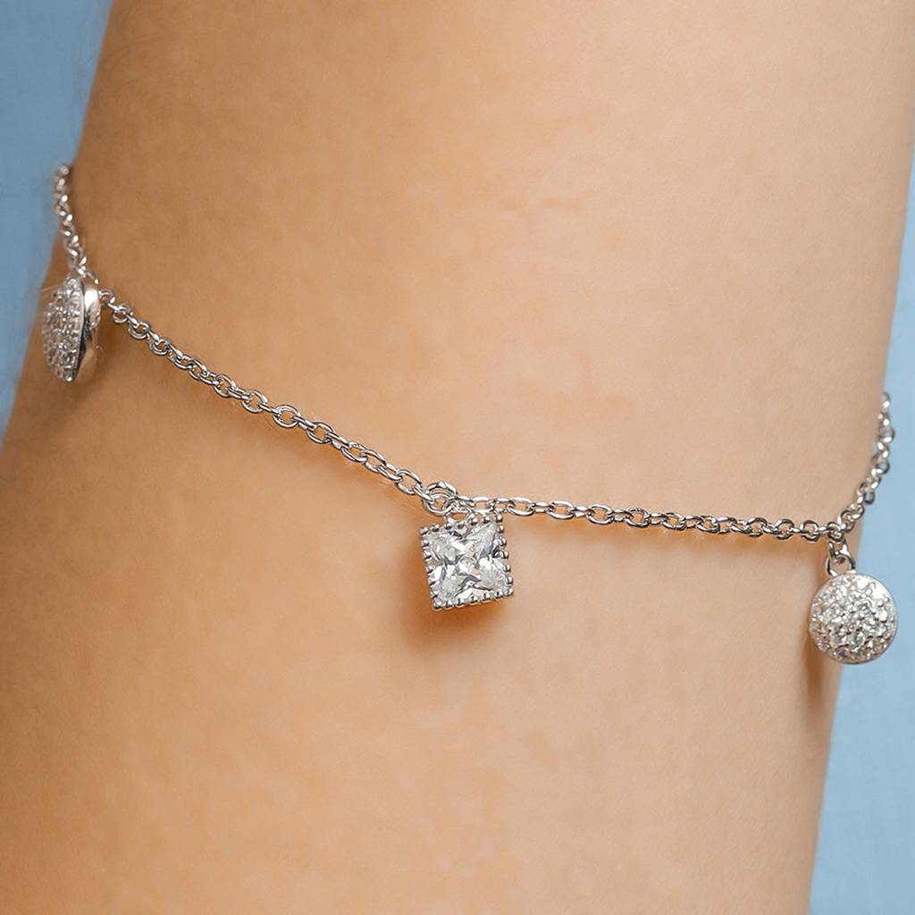 Charming Charm 925 Sterling Silver Bracelet : BR-80009