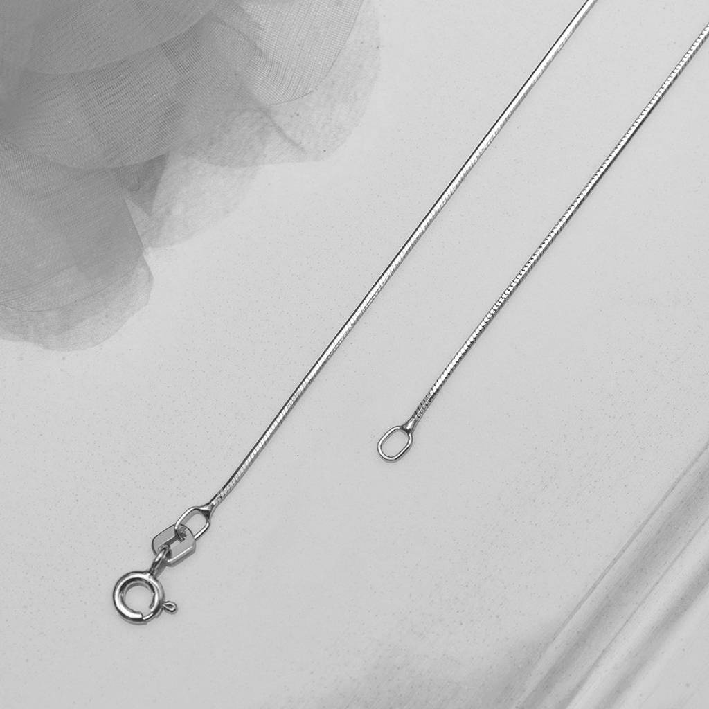 Minimal Snake Chain 925 Silver Anklet : ANK-60046-PAIR
