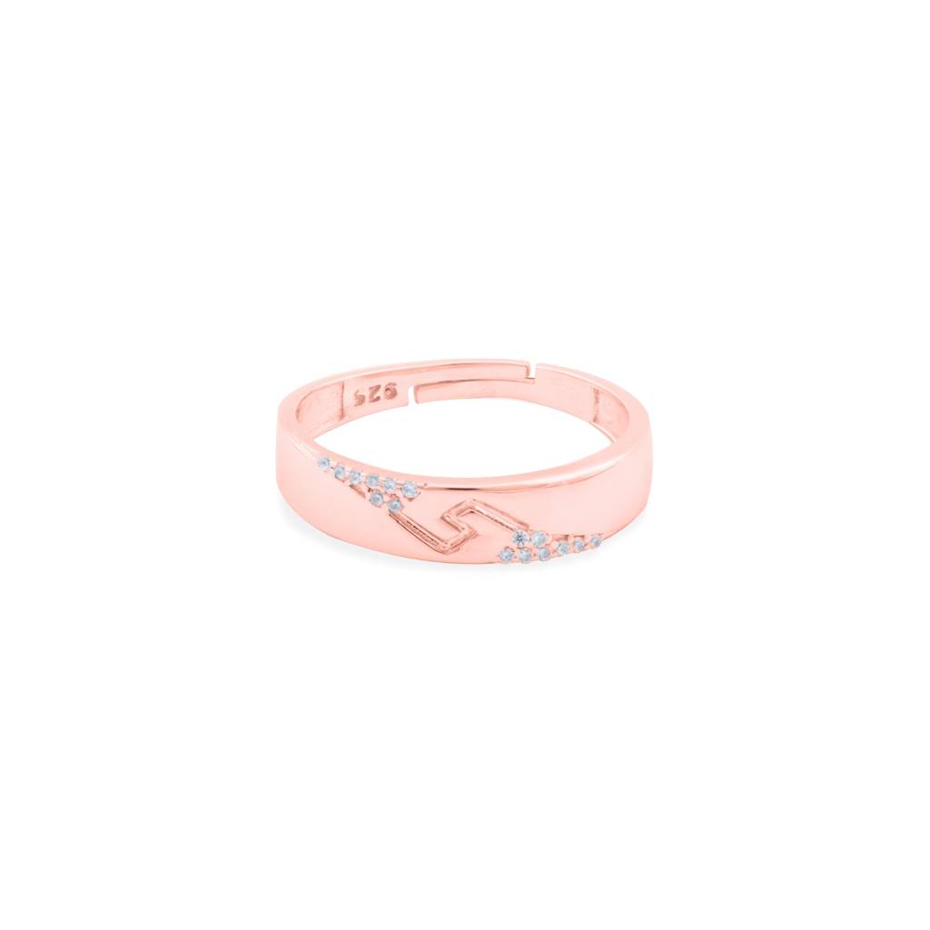 Rose Gold Vintage Women'S Band Ring : ZLCPLR-1005WR