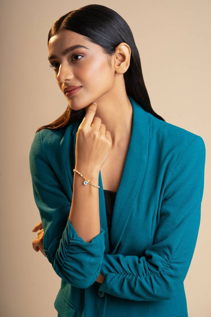 Evil Eye Pearl Bracelet : BRC-EVIL-EYE