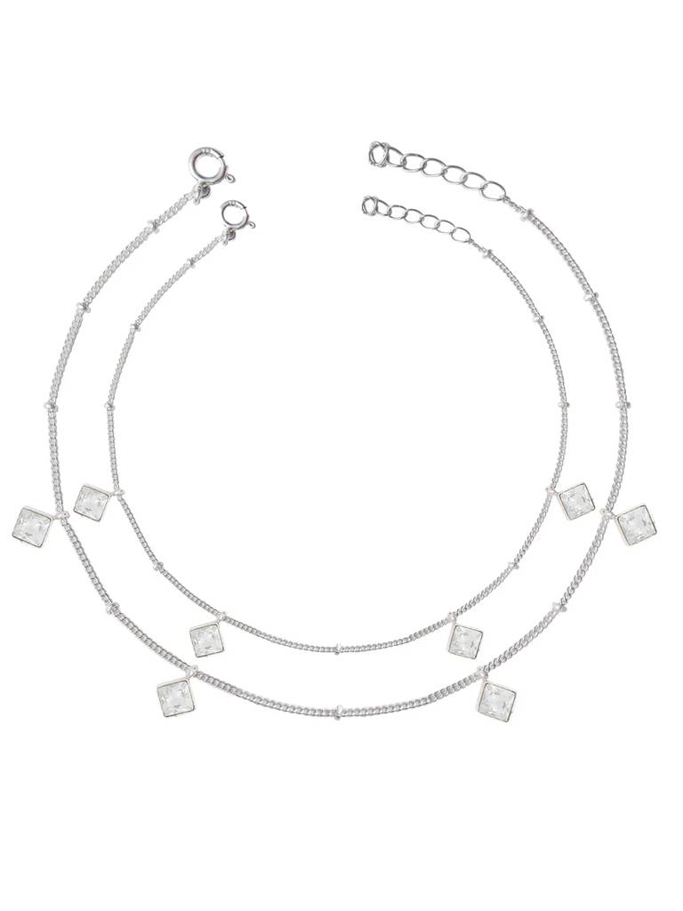 Little Diamond Cut Anklet : U080SG009LA0315