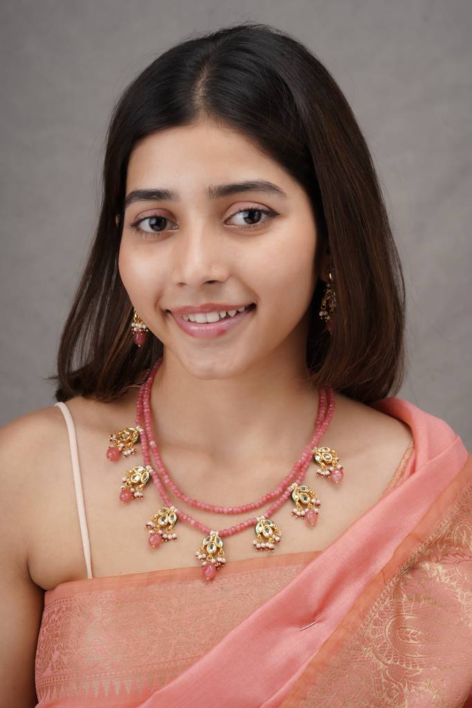 Roseleaf Kundan Set : NE35010