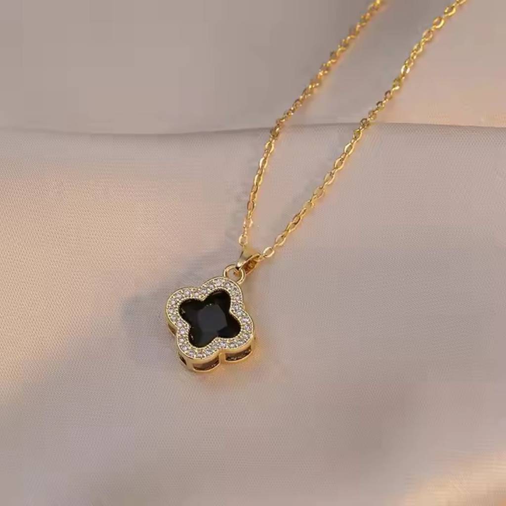 Auraluck Double Clover Necklace : C-775