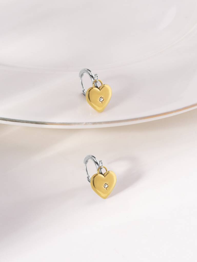 Cute Heart Drop Earrings For Women - Waterproof & Anti-Tarnish : ER0663