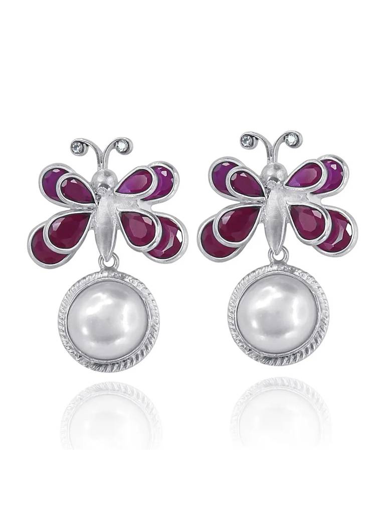 92.5 Silver Butterfly Earring : U080SO010E0784