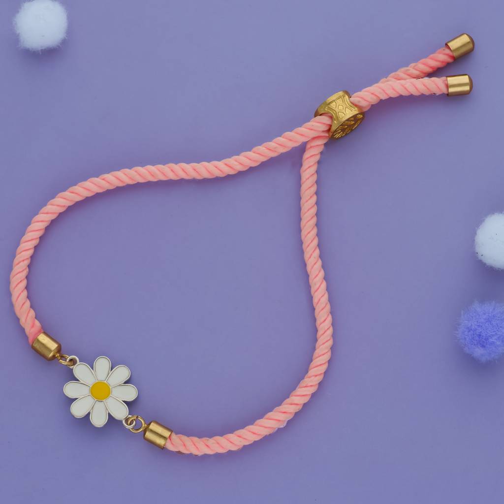 Iyal Daisy Bloom 925 Sterling Silver Kids Rakhi : KR-RA-RH-F-121-S