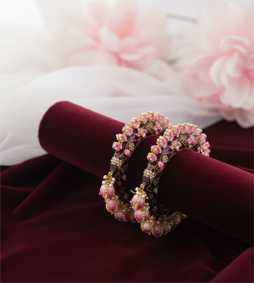 Firoza Kangan-E-Khushbu Meenakari Bangle Set : MEENABAN1664