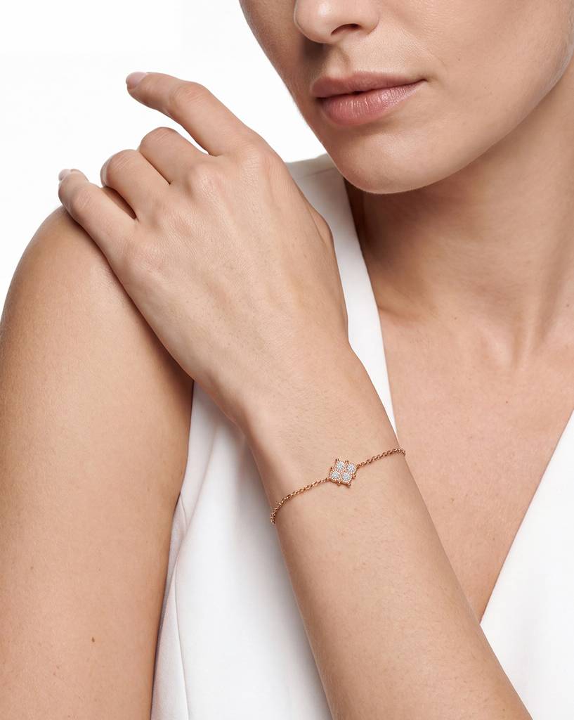 18Kt Rose Gold Charm Bracelet : FJB5950