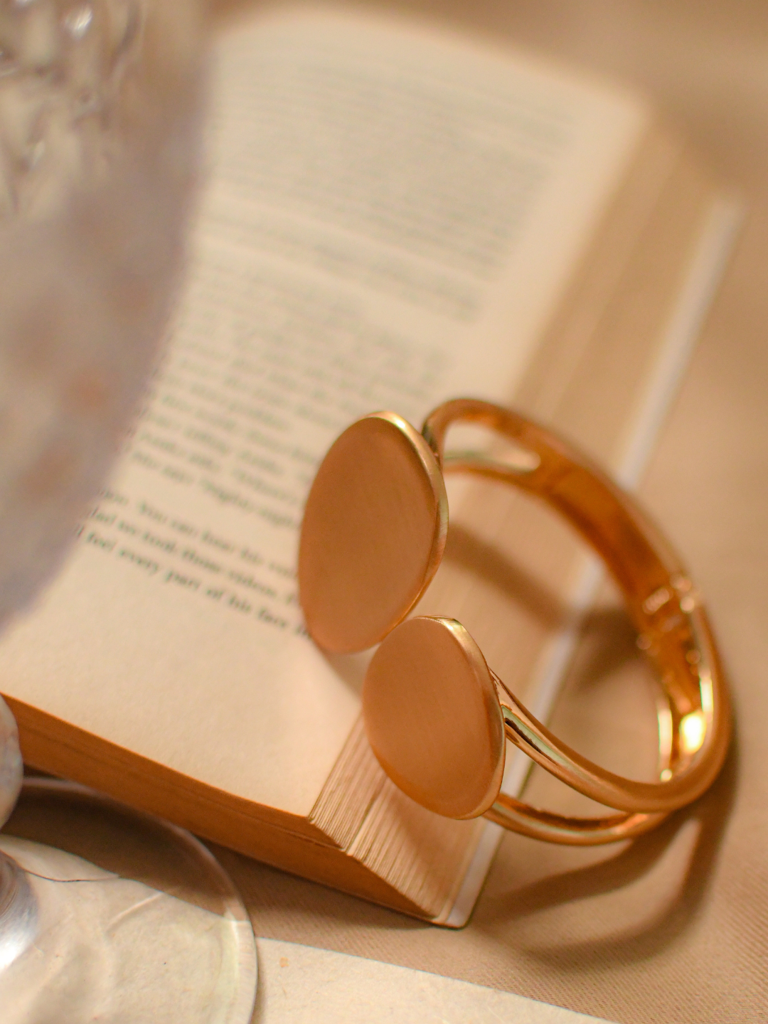 Modern Sculptural Cuff Â 18K Gold Plated Statement Bracelet : ATB592M2B