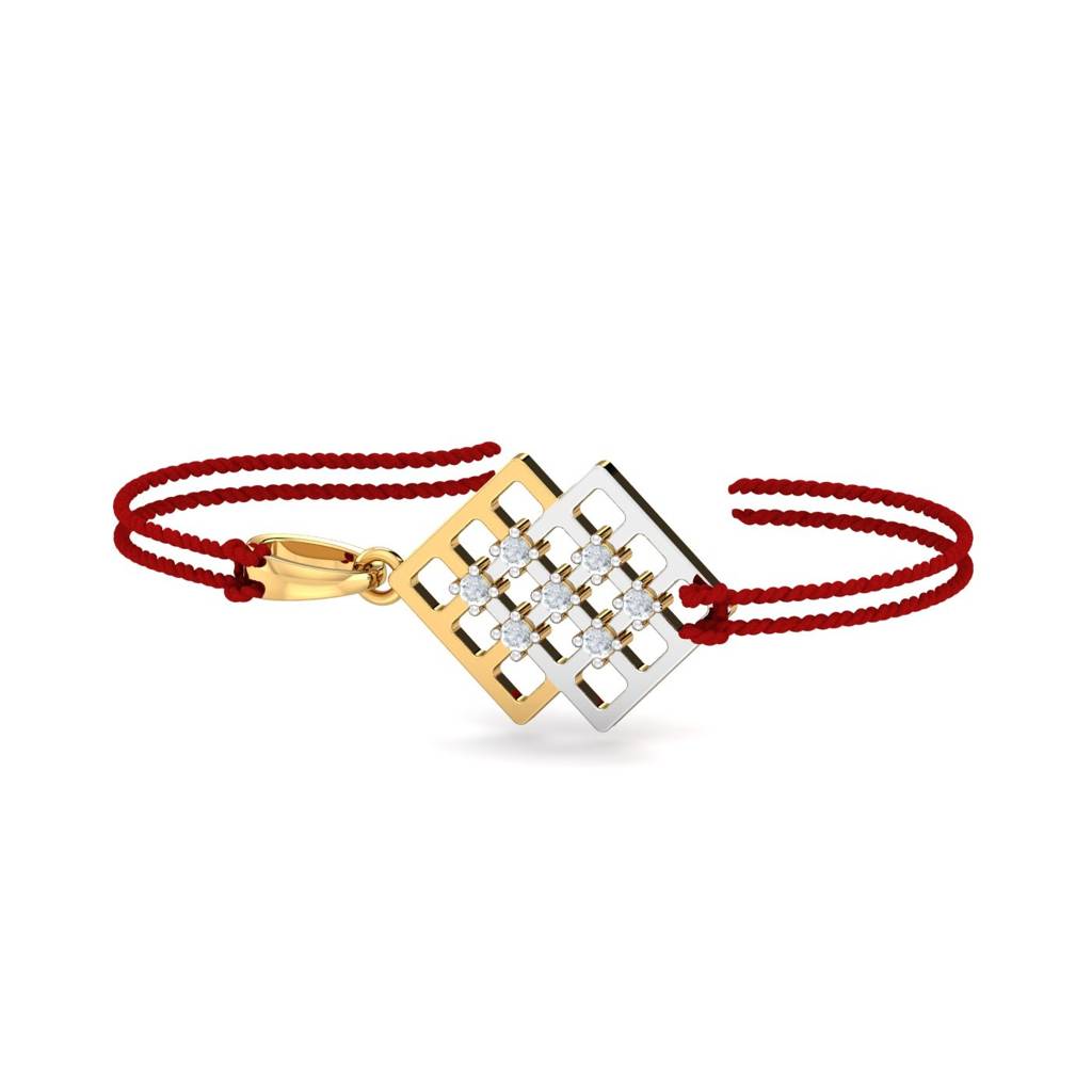 9K Yellow Gold Mesh Rakhi Pendant : RA2049_9K