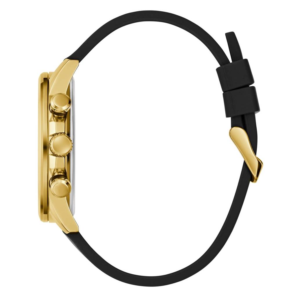 Guess Round 44Mm Black Dial Analog Men Watch - Gw0913G2 : GW0913G2