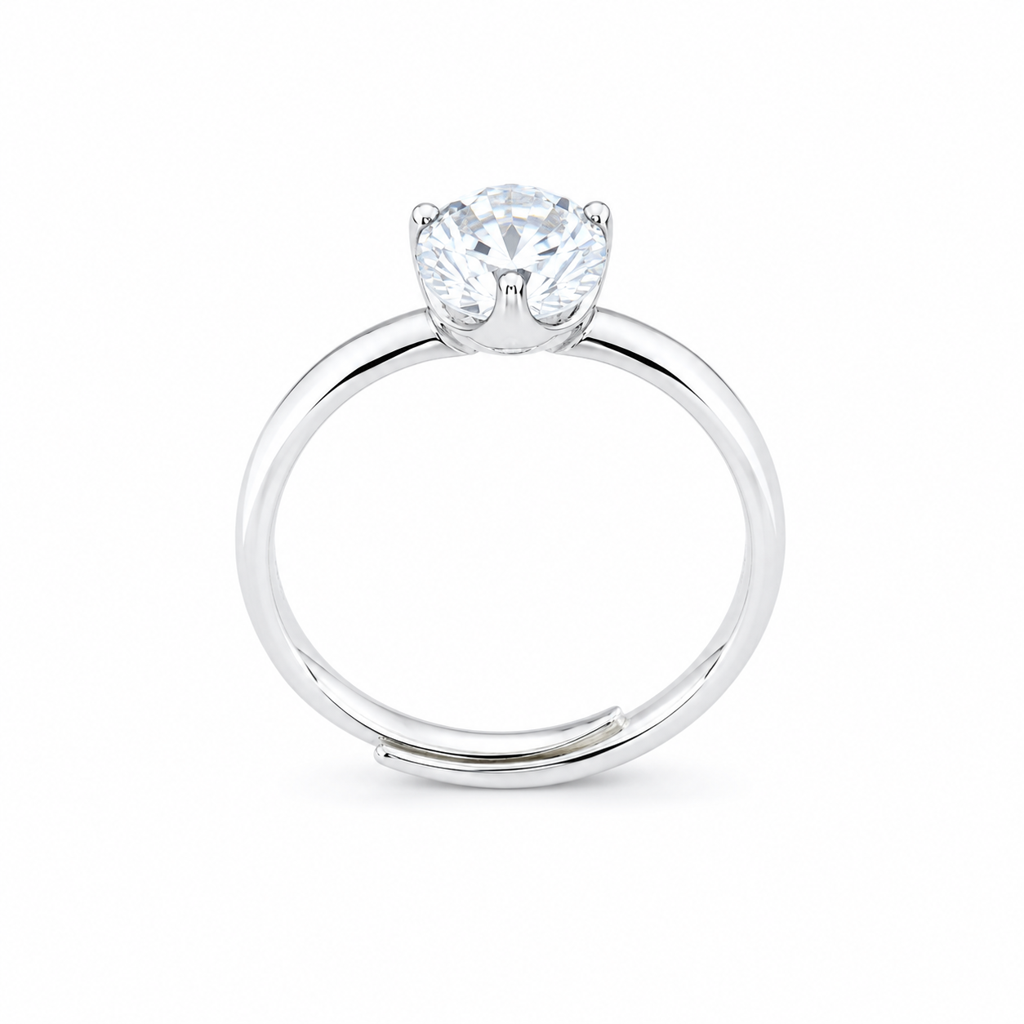 925 Silver Elegant Solitaire Ring : LR23345