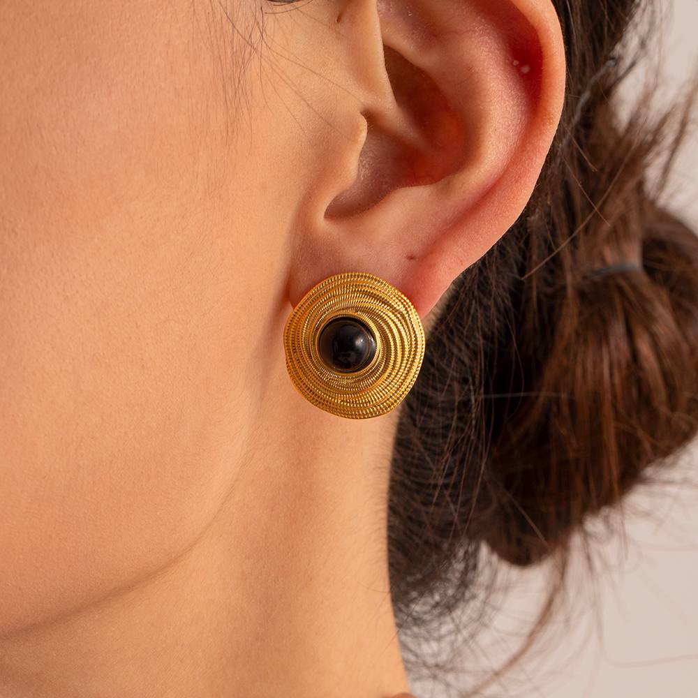 Golden Twist Black Enamel Gold Tops : GoldenTwistBlackEnamelGoldTops-JD-ER-TG-24