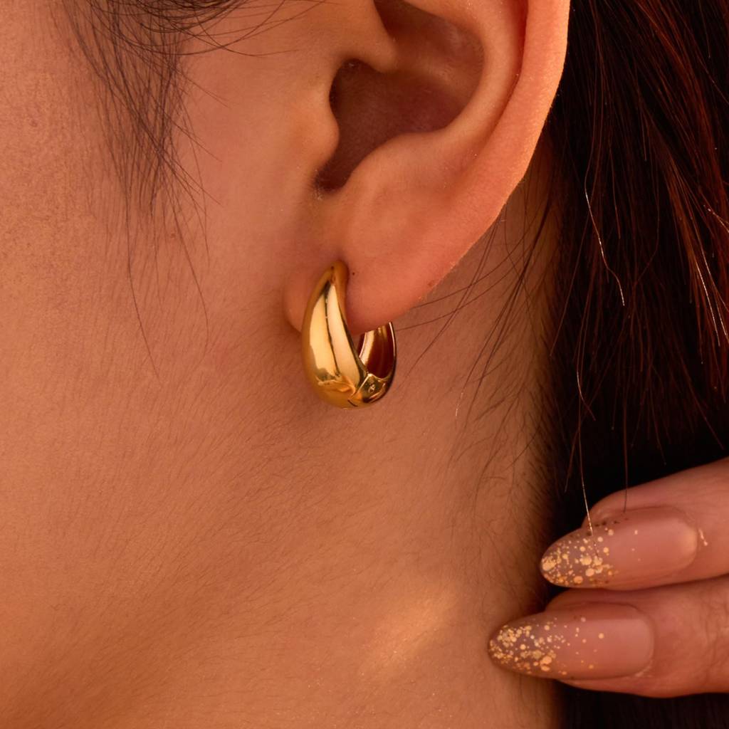 Minimalist Huggie Hoops : ER_SS_Plnring_gld