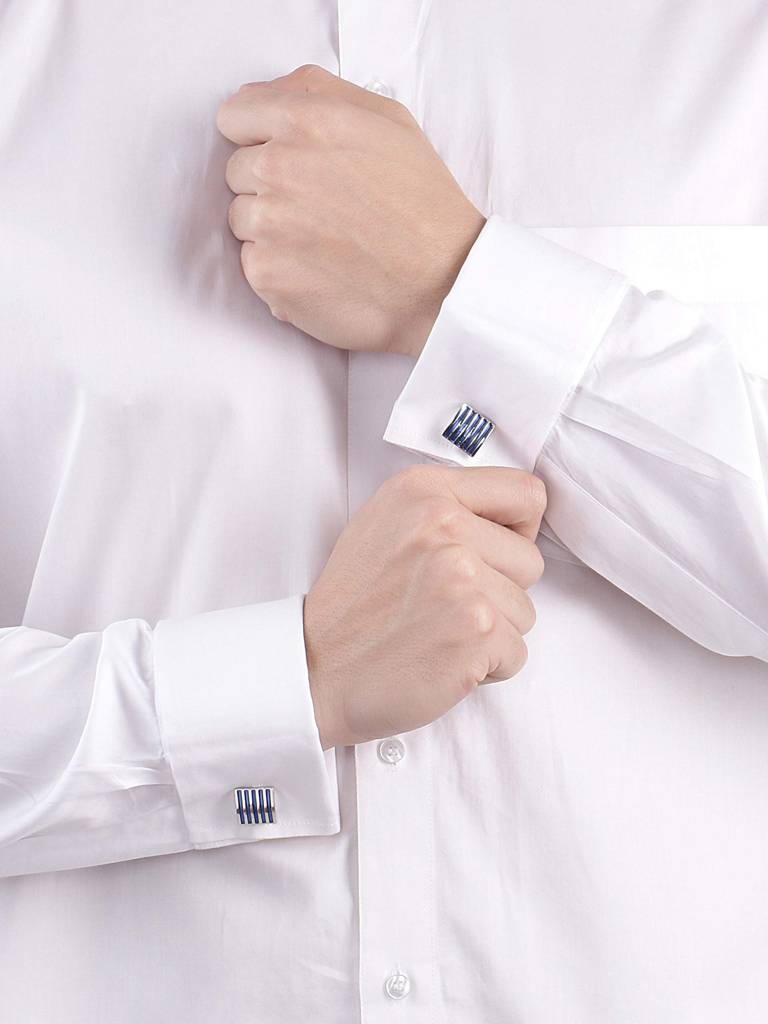 Metal Unique Shirt Cufflinks For Men (Blue) : PX9CL09