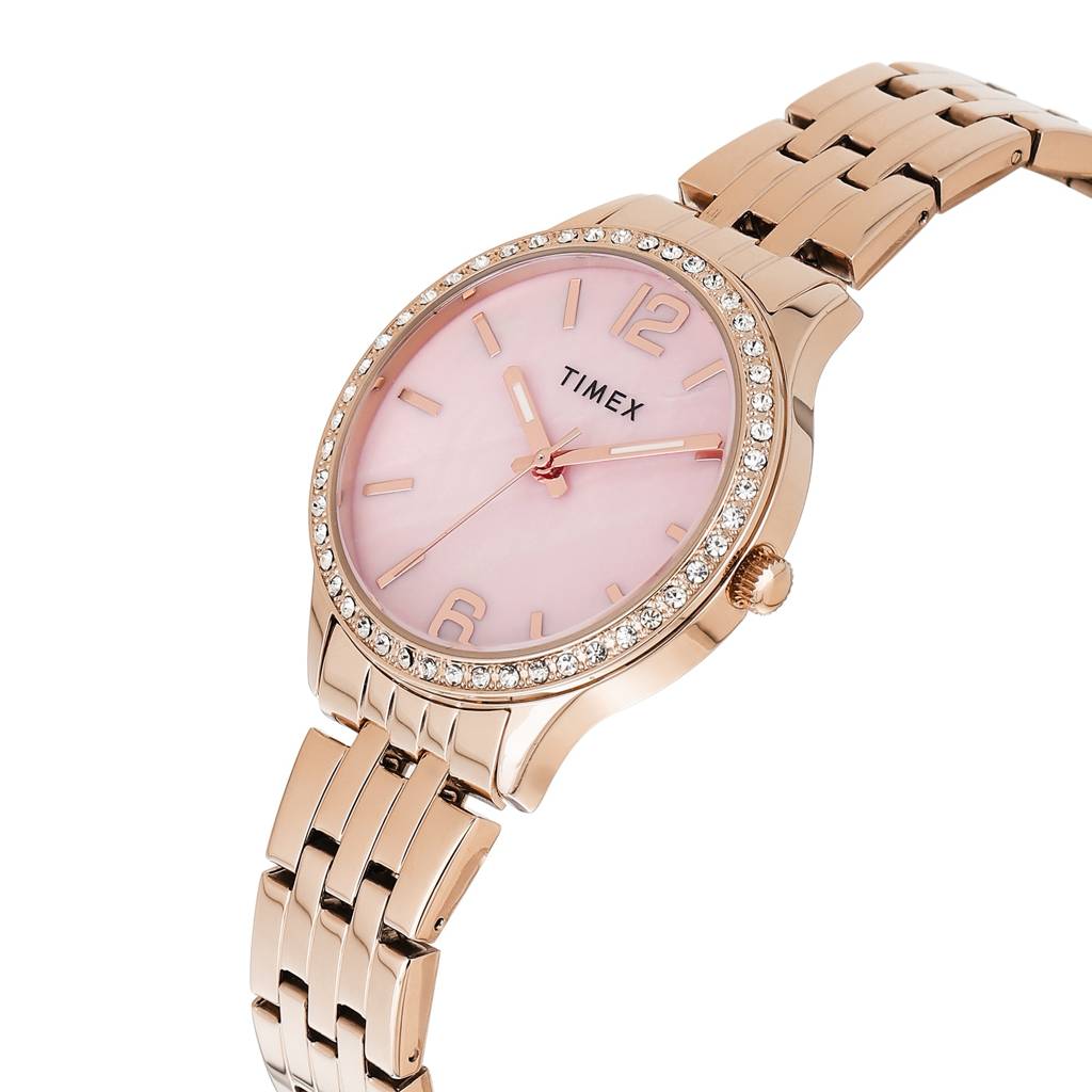 Timex Round 34Mm Dial Analog Women Watch - Twel230Smu01 : TWEL230SMU02