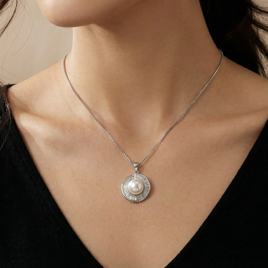 Modern Muse Necklace For Women | Contemporary Minimal Pendant Jewellery : 3177398583