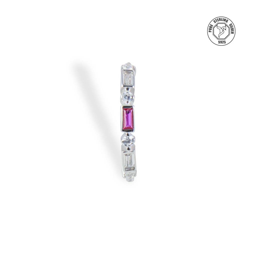 Crimson Luxe Baguette 92.5 Silver Toe Ring : TRTOBJX0010