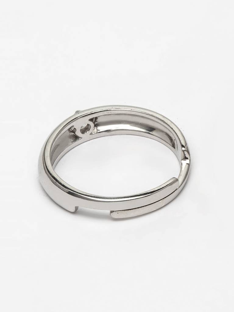 Pure 925 Sterling Silver Classic Adjustable Ring Gift For Women And Girls : CSCPLR7_F