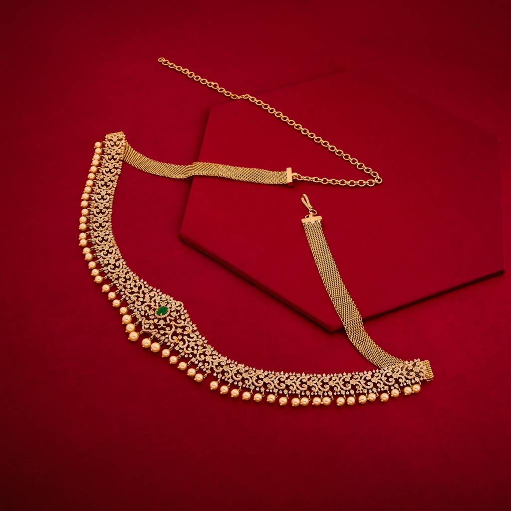 Gold Plated - Bridesmaid Zircon Belt - 462527 : 462528