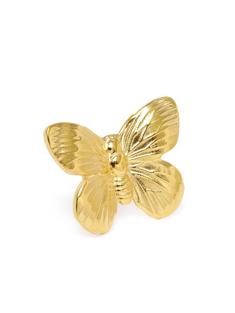 Golden Chic Butterfly Earrings : AVER10089