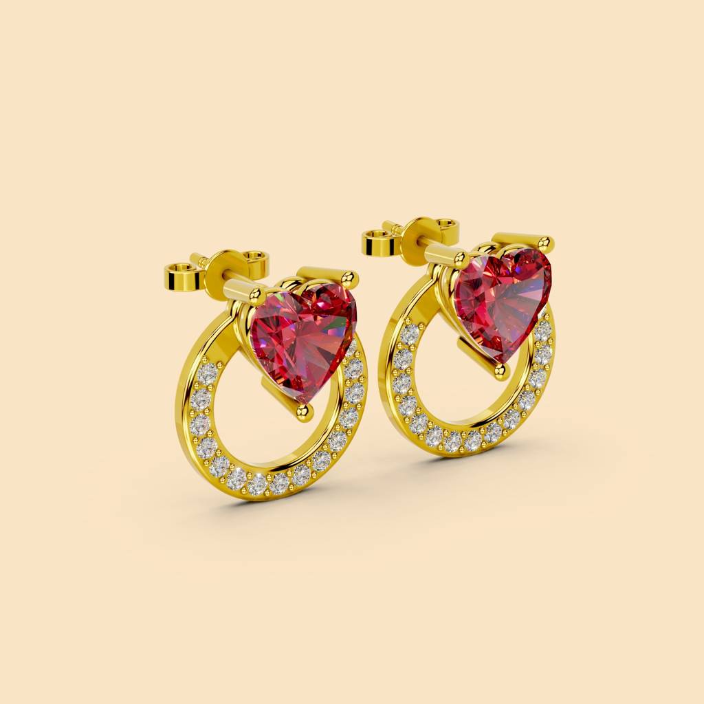 Gold Vermeil Caria Earrings | Pure Silver With The Thickest Gold Layer : TSER-CAR-22K-70065