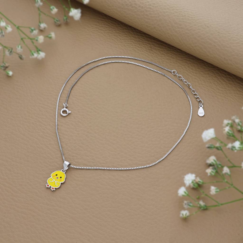 Sunshine Duck 925 Silver Kids Chain Pendant (3+ Years) : KPT-13