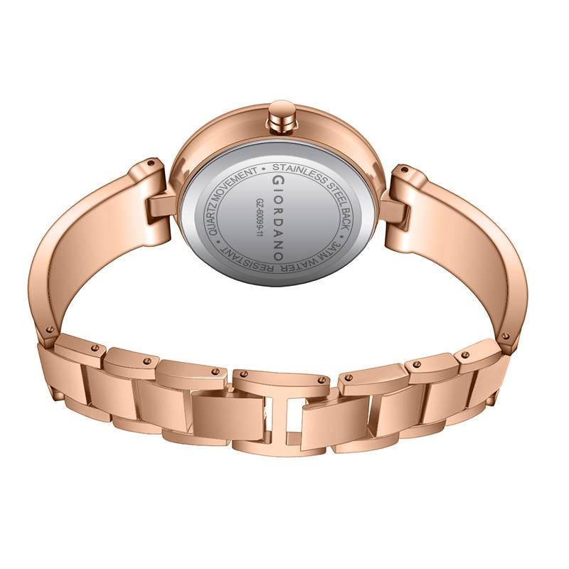 Giordano Designer Analog Watch For Women Â Glossy Round Dial & Bracelet Style Stainless Steel Strap-Gz-60099 : GZ-60099-11