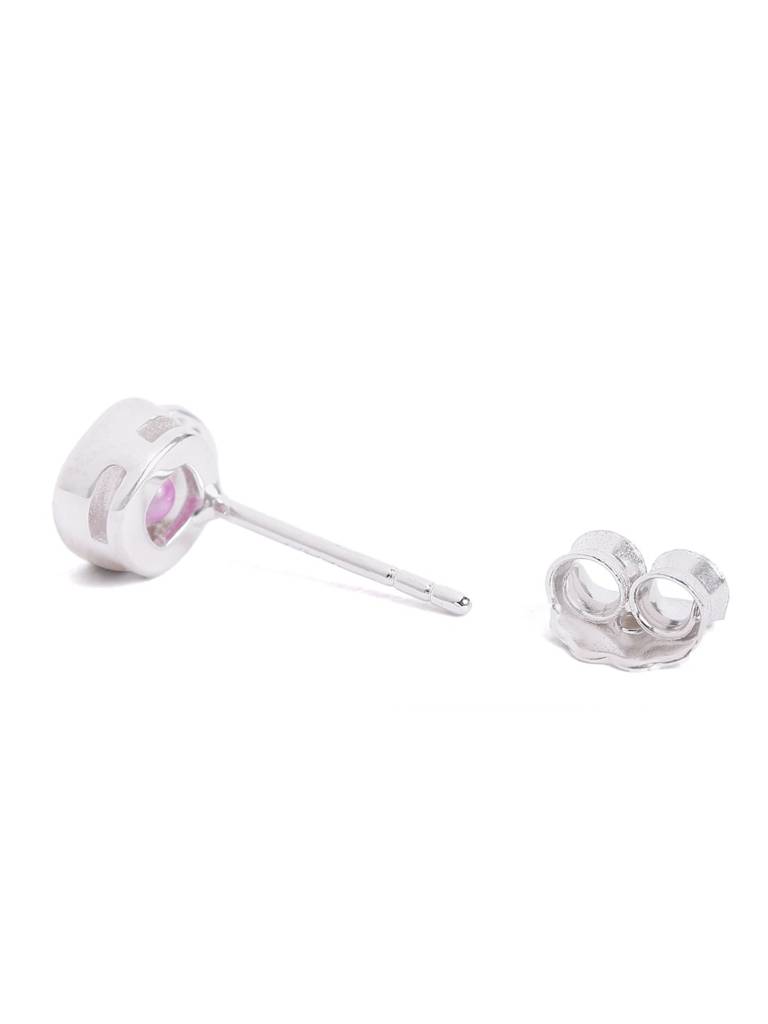 Silver Lumi Blush Stud Earrings : WER00053