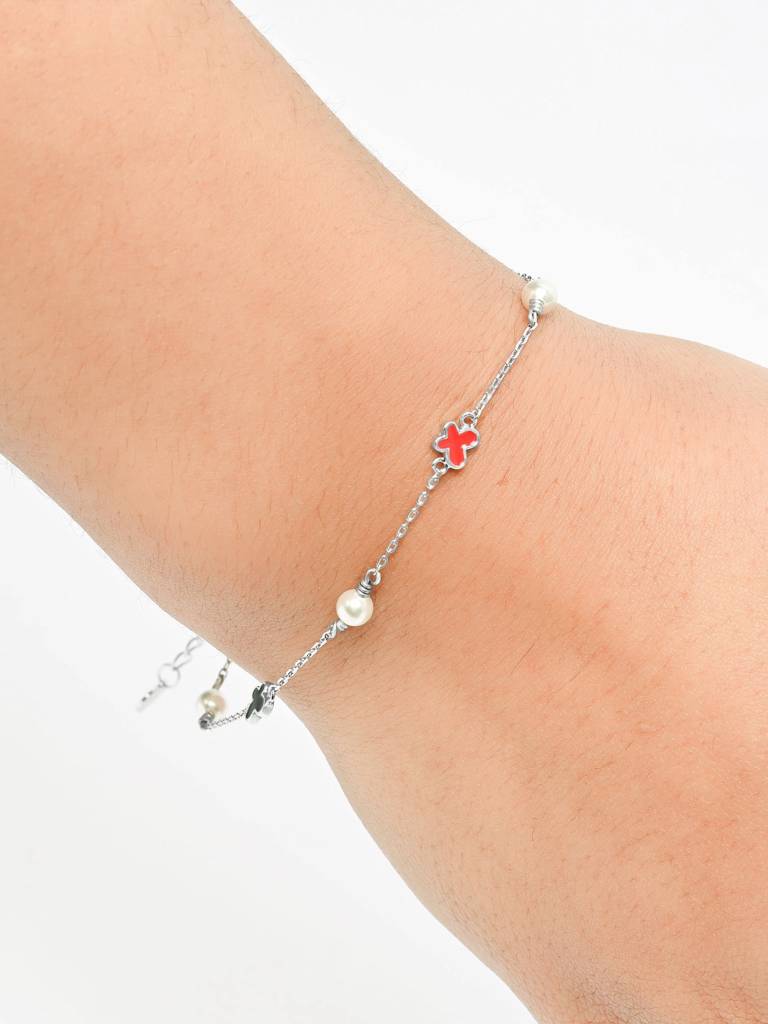 Pearl Clover Chain Bracelet : IALB3194