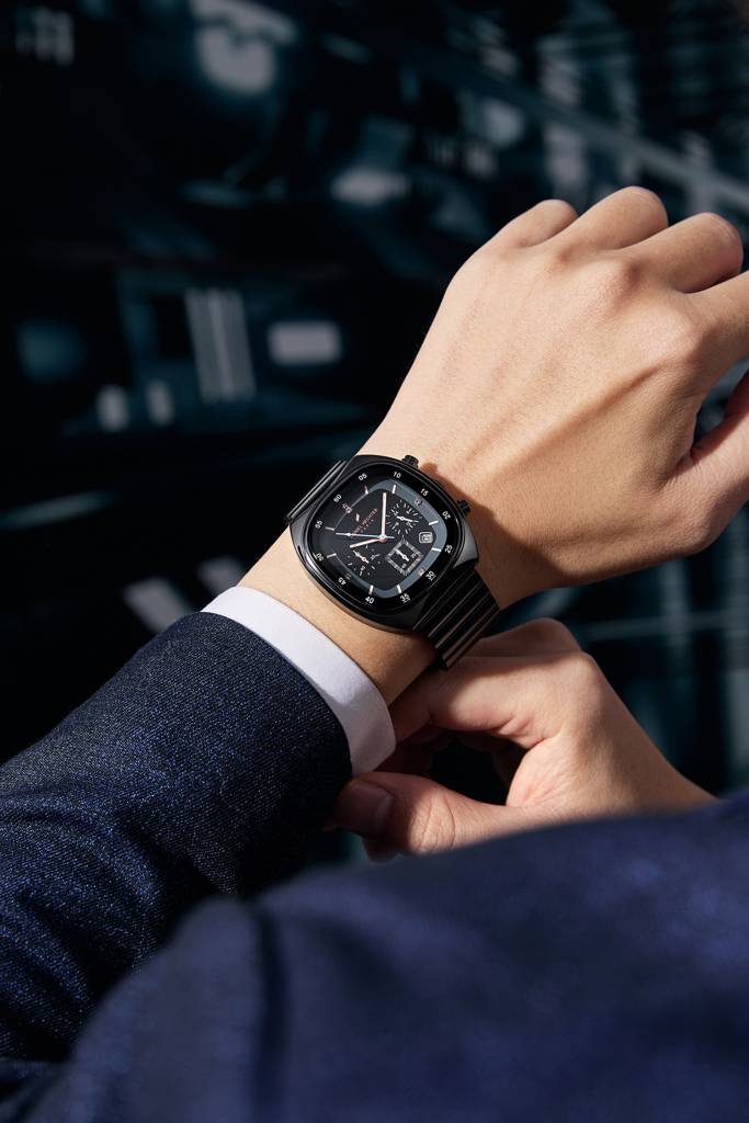 Daniel Hechter Paris Bercy Collection Modern Multi Functional Watch For Men With Square Dial And Stainless Steel  : DHM1001-33