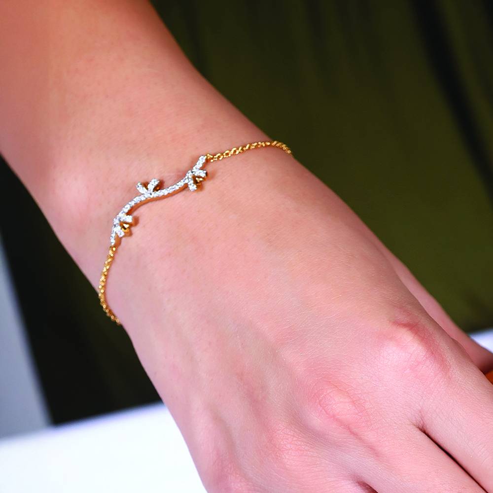 Bow-Tiful Bliss - Lab Diamond Bracelet : LLBR0109