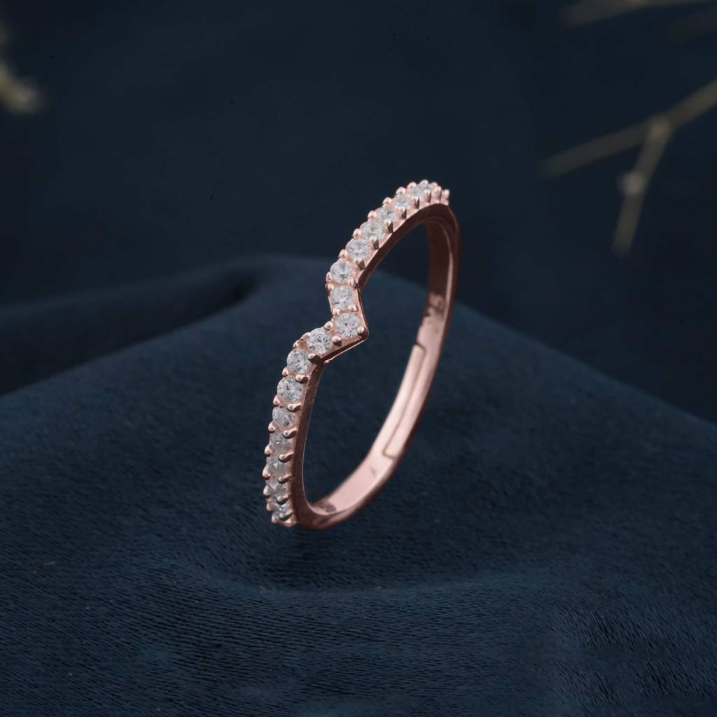 Rose Gold Cupid Arrow Band For Women'S : ZLCPLR-1016WR
