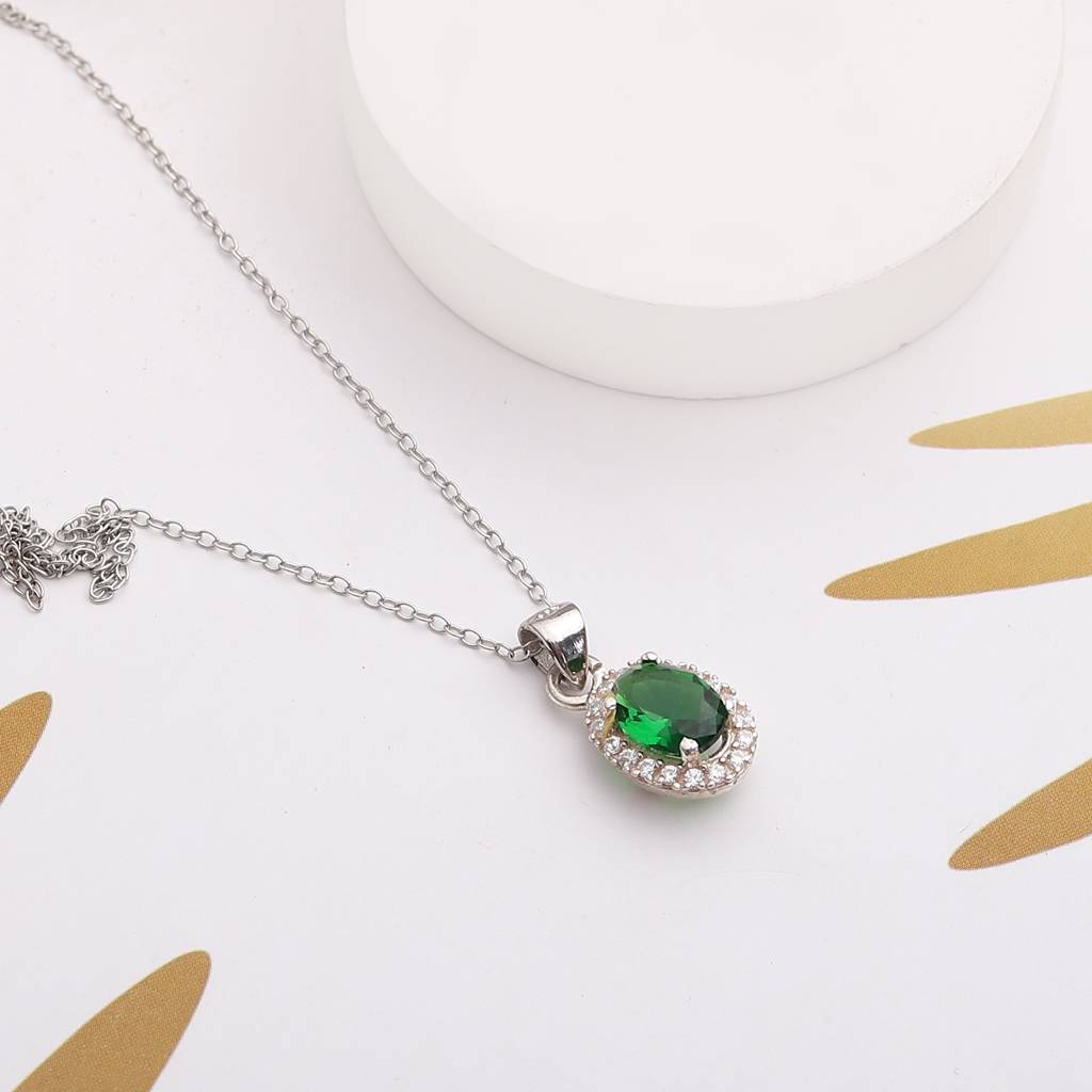 Iski Uski 925 Sterling Silver Jessa Emerald Pendant