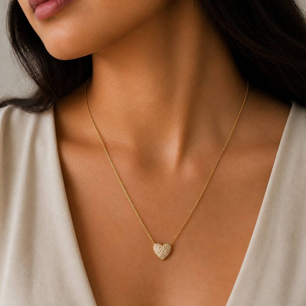 Prem Mini Heart Pendant Necklace – Gold : RRAPR26AID-20