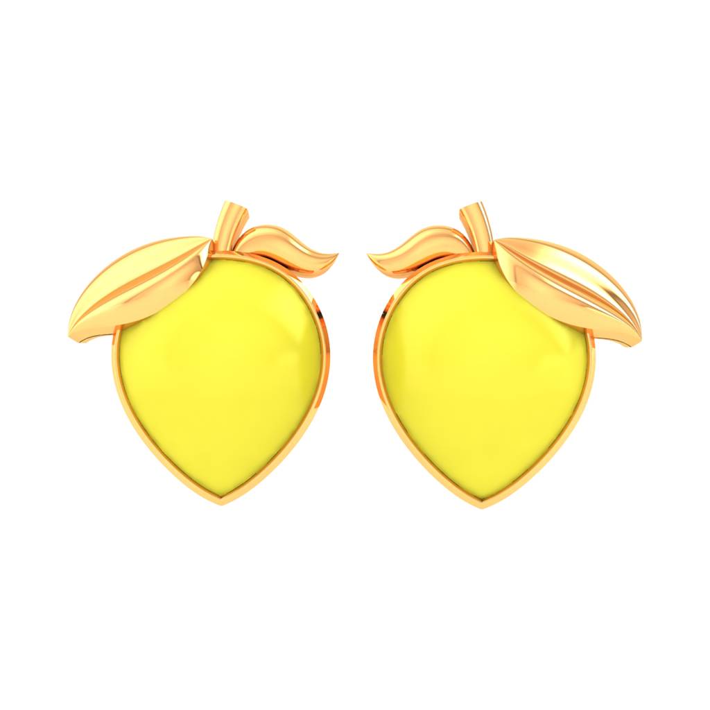 925 Pure Silver Mango Inspired Stud Earrings For Girls And Kids : TWP1307
