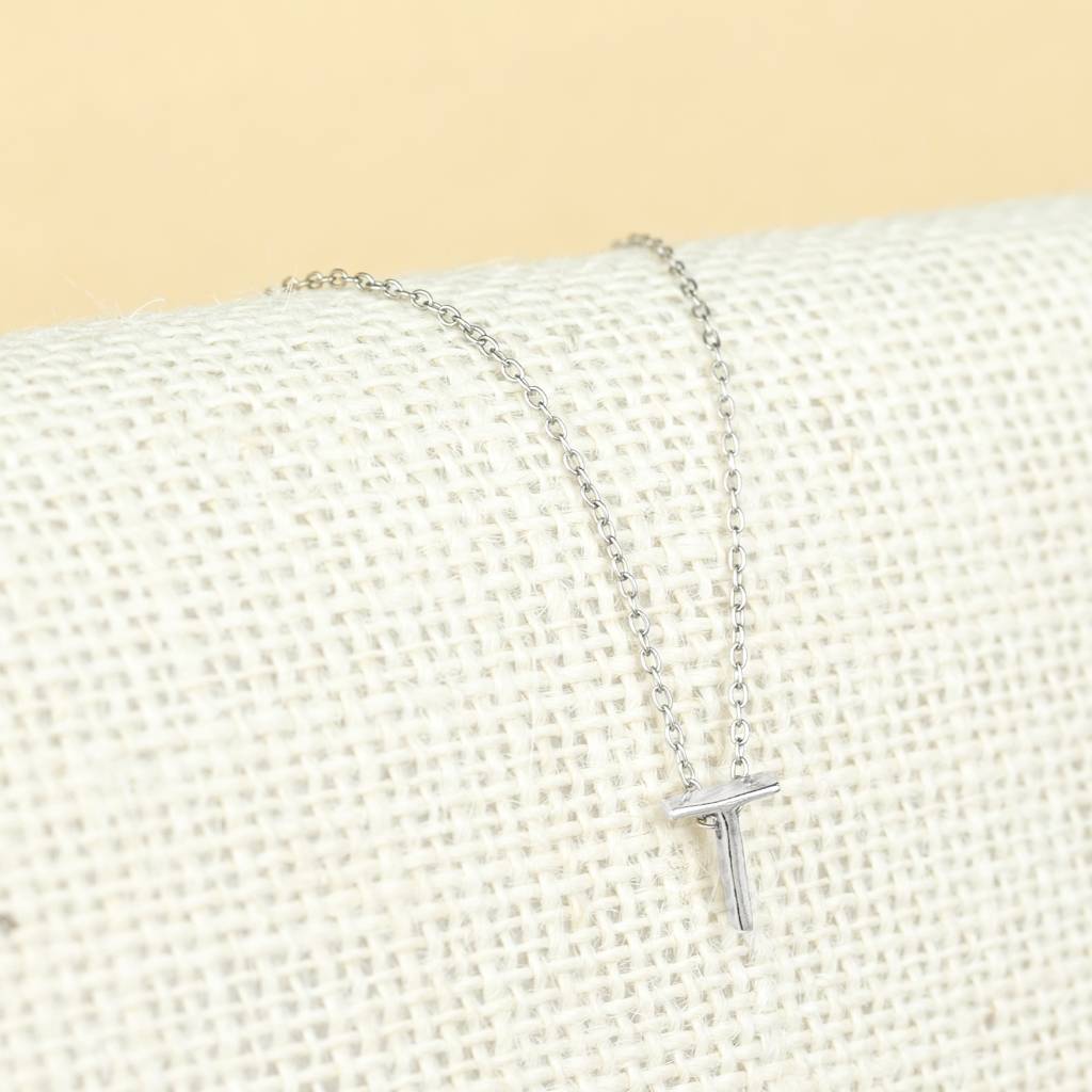 Timeless T Initial Necklace : JIN199