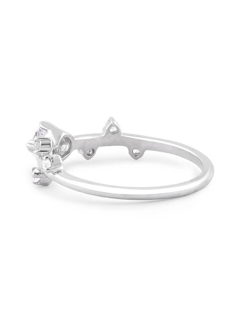 925 Silver Entwined Stem Ring