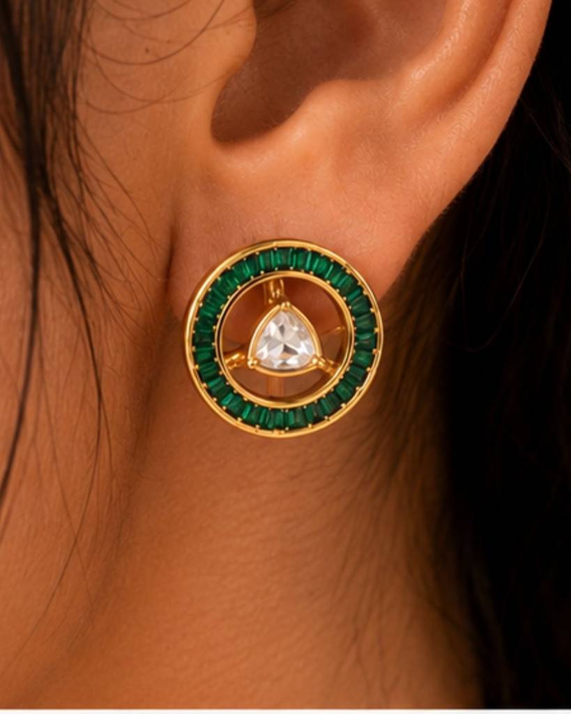 Convertible Kundan Stud Earrings For Women | Wear As Studs Or Statement Earrings : sm44