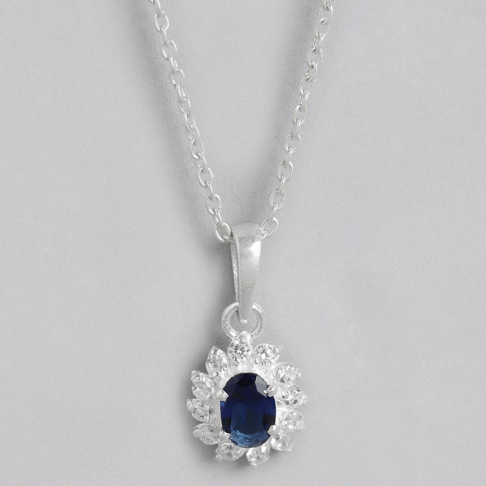Silver Blue Necklace : Silver Blue Necklace : Silver Blue Necklace : Silver Blue Necklace : Z125SG002N037