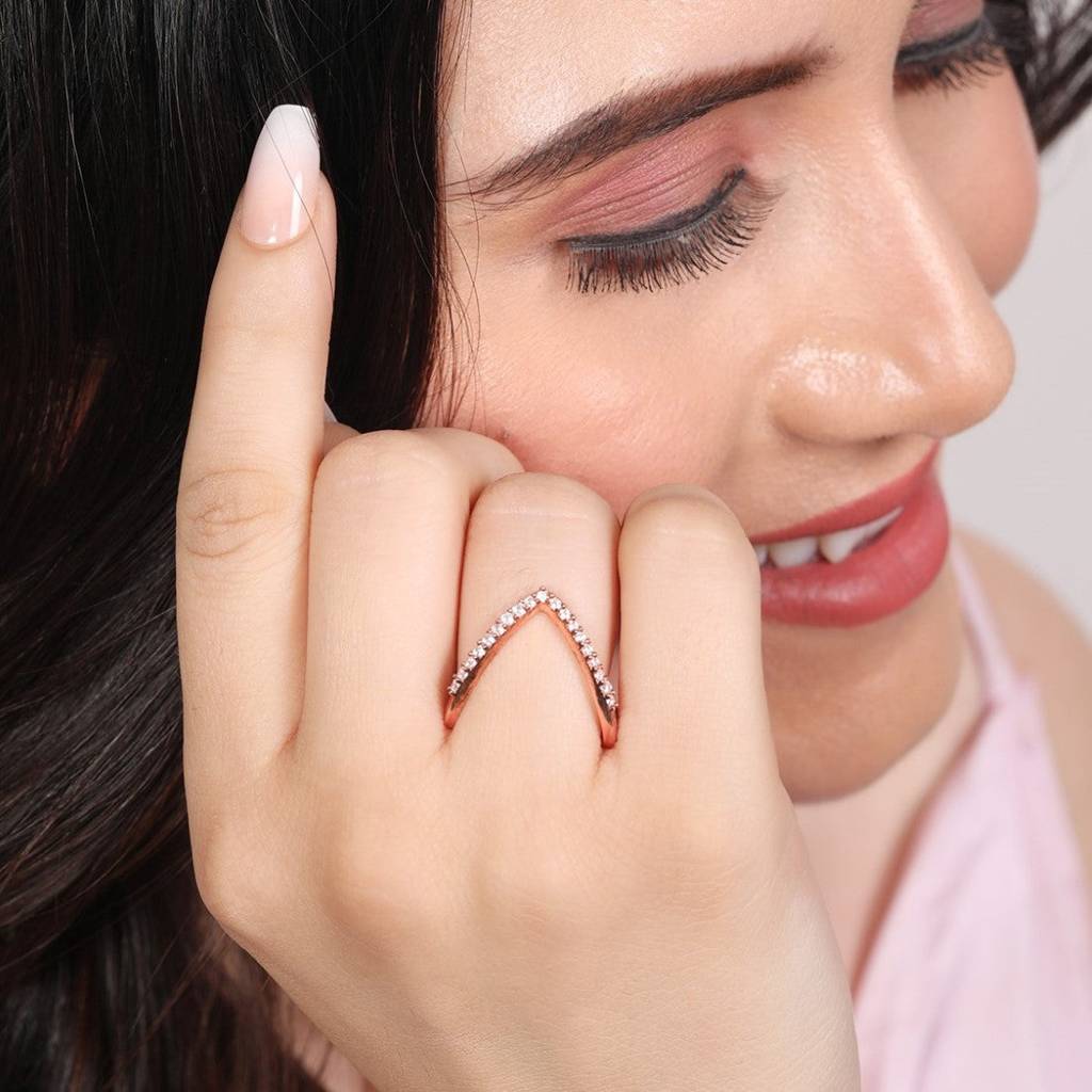 Regal Rose Rose Gold Plated 925 Sterling Silver Women'S Vanki Ring : RNG-40323-RG