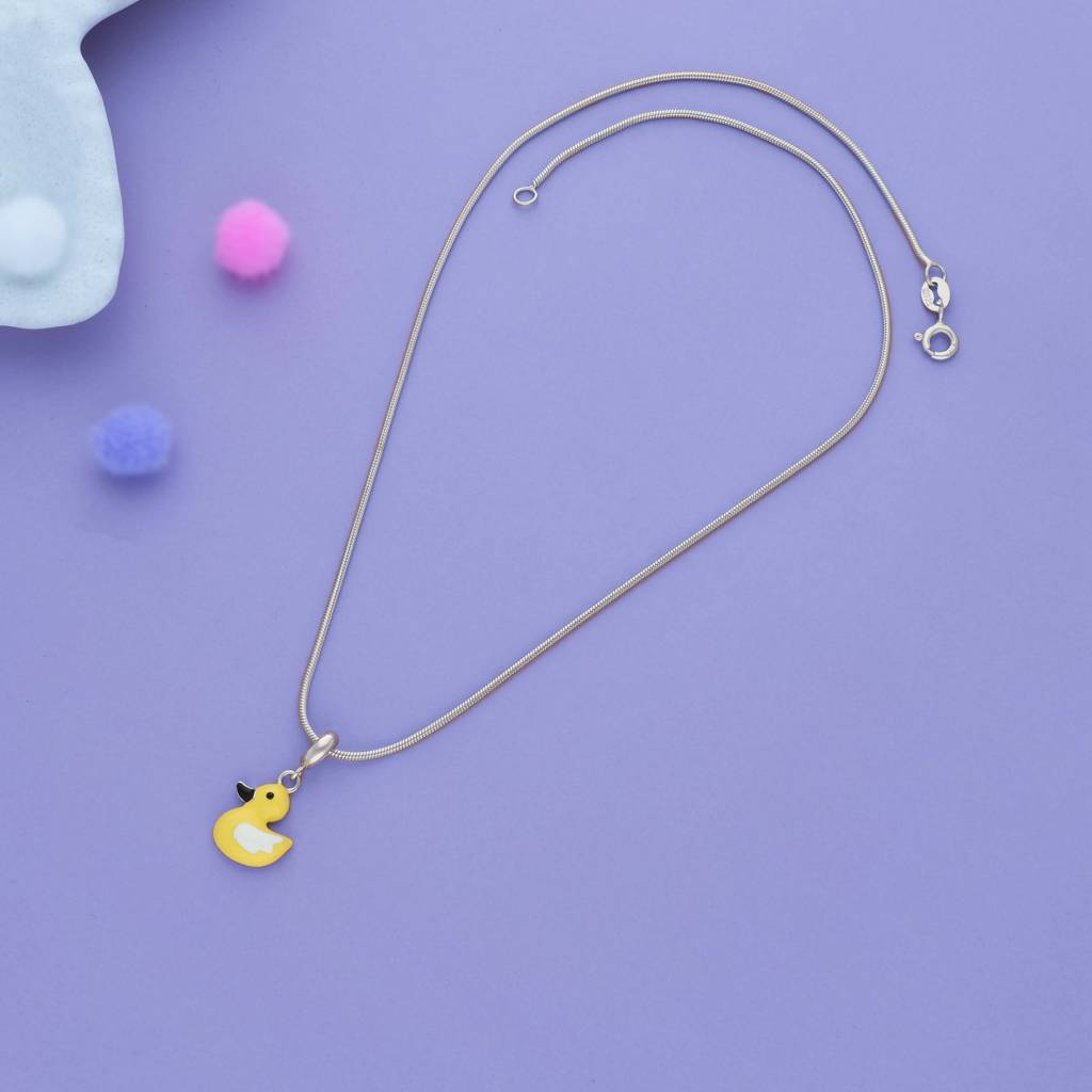 Iyal  Sunny Duckling 925 Silver Kid Pendant (3+ Yrs) : KP-KP-RH-A-156-S