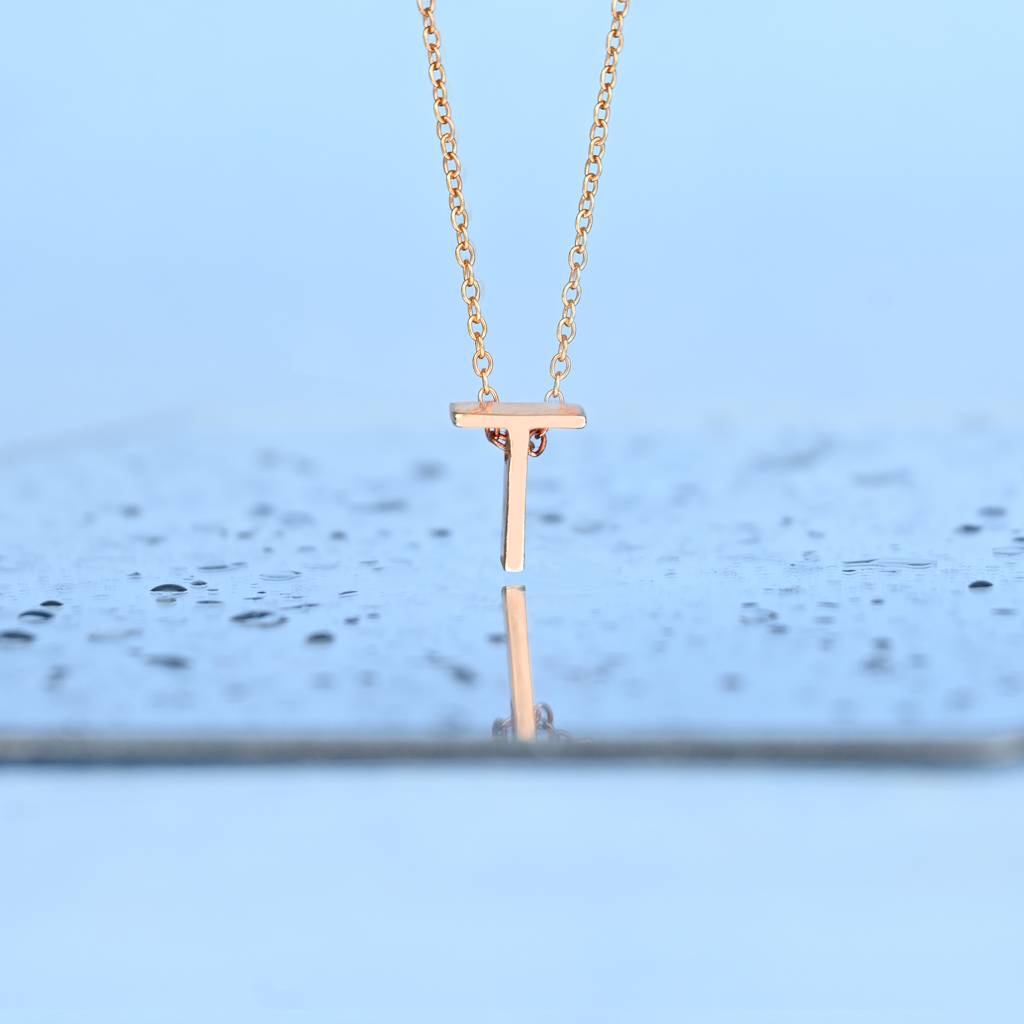 Timeless T Initial Necklace : JIN213